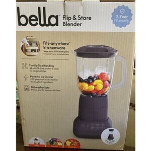 New Bella Flip & Store Blender, Fits-anywhere™ kitchenware, Plum